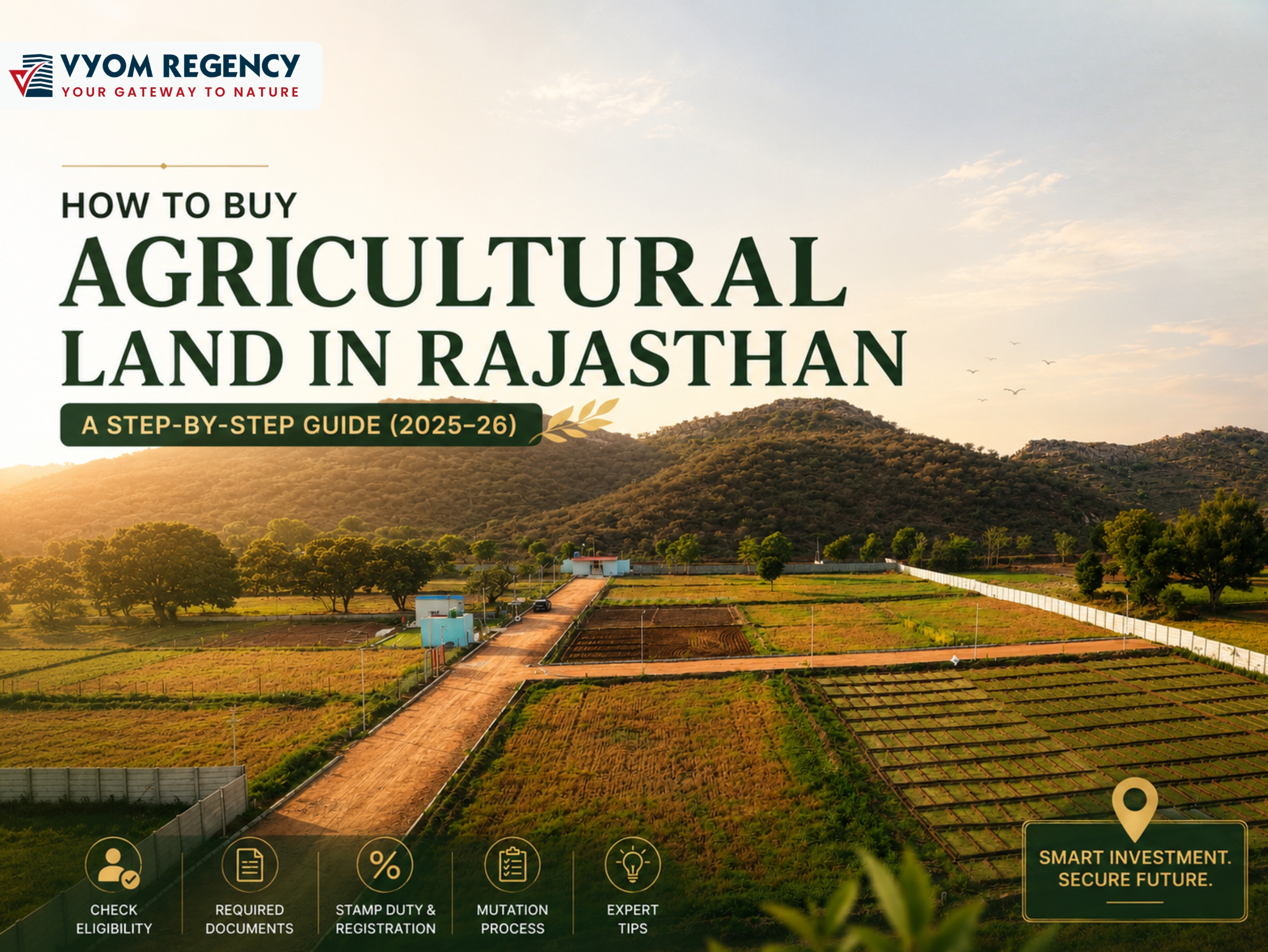agricultural land for sale in Alwar Rajasthan with Aravalli hills in background